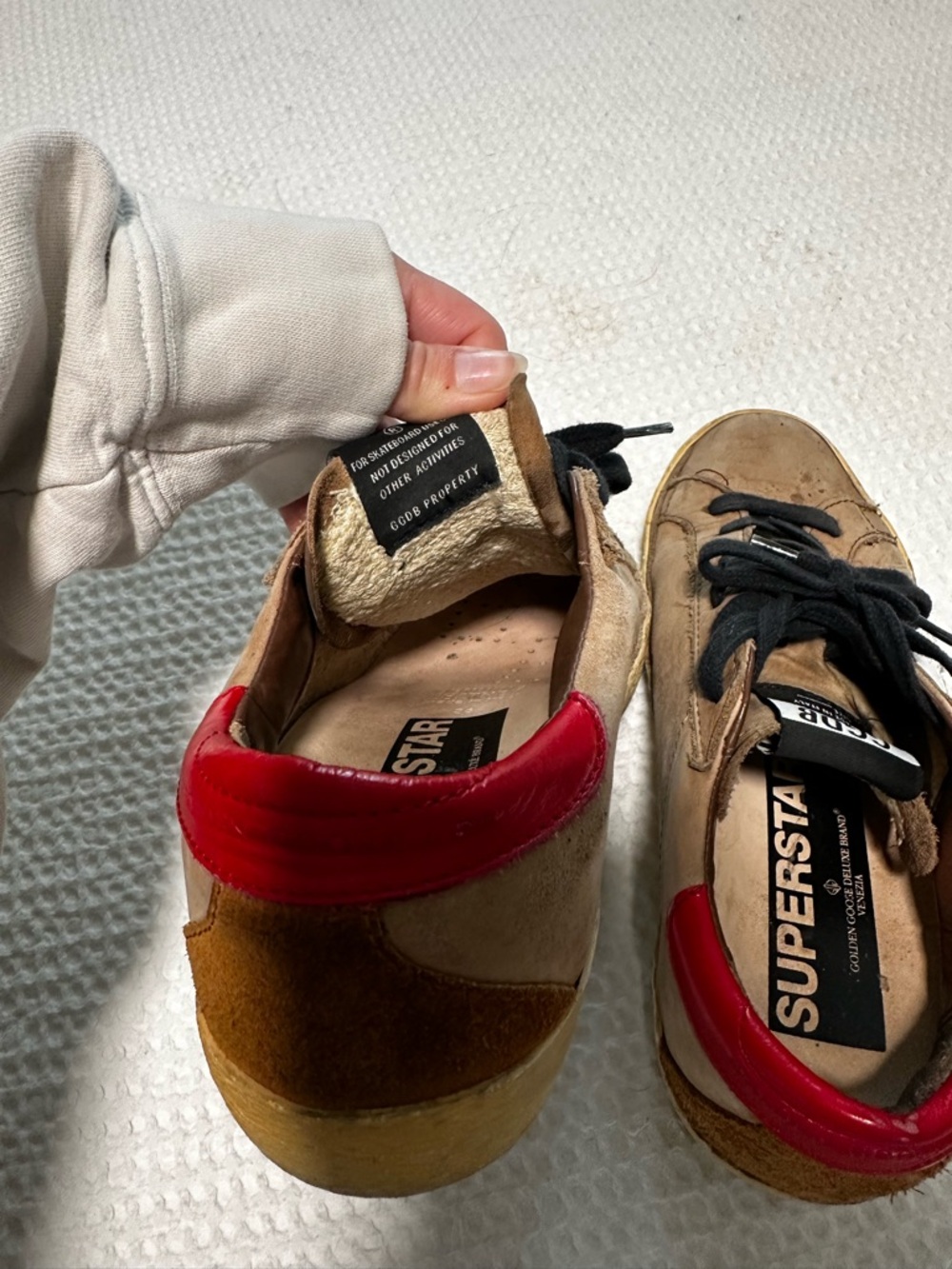 Golden Goose Tan Suede Sneakers - Picture 12 of 16